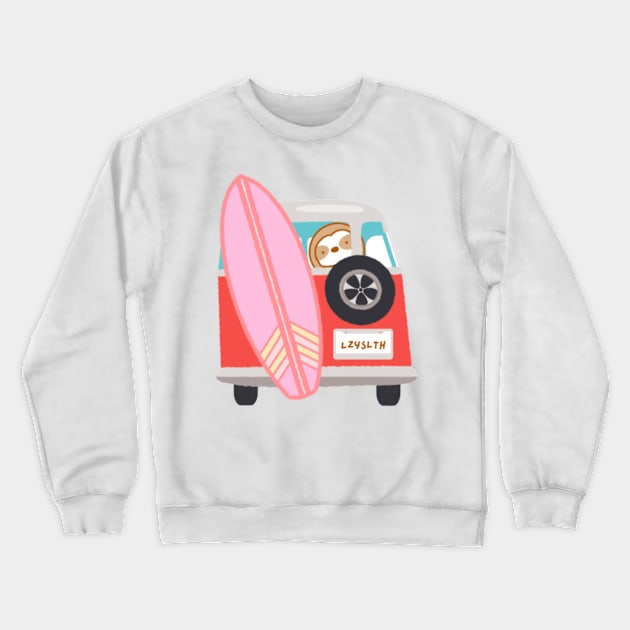 Summer Adventure Awaits Sloth Crewneck Sweatshirt by theslothinme